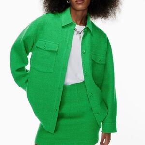 Babaton
Joan Shirt Jacket in Vibrant Green Tweed Size 1